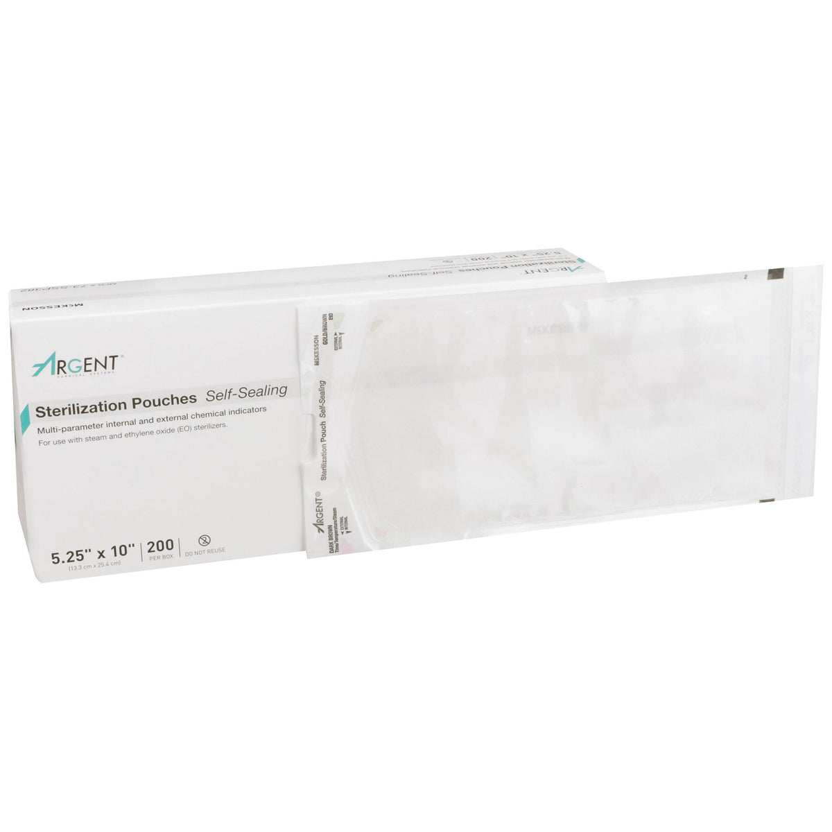 McKesson Argent® Sure-Check® Sterilization Pouch, 5-1/4 x 10 Inch, BX/200