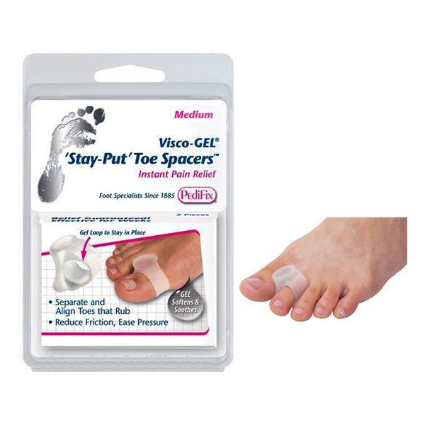 Visco-GEL Stay-Put Toe Spacers, Medium