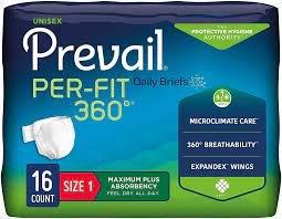 Prevail PerFit 360 Briefs, Size 1/Medium - 26" - 48" - REPLACES: FQPFNG0121