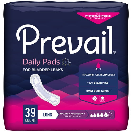 Prevail Bladder Control Pad, Maximum, Long