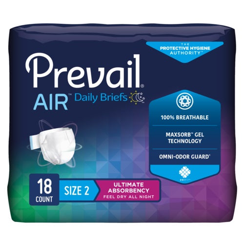 Prevail Air Plus Briefs Size 2, Large, 45"-62" - Replaces Items FQPVBNG013 & FQAIR013
