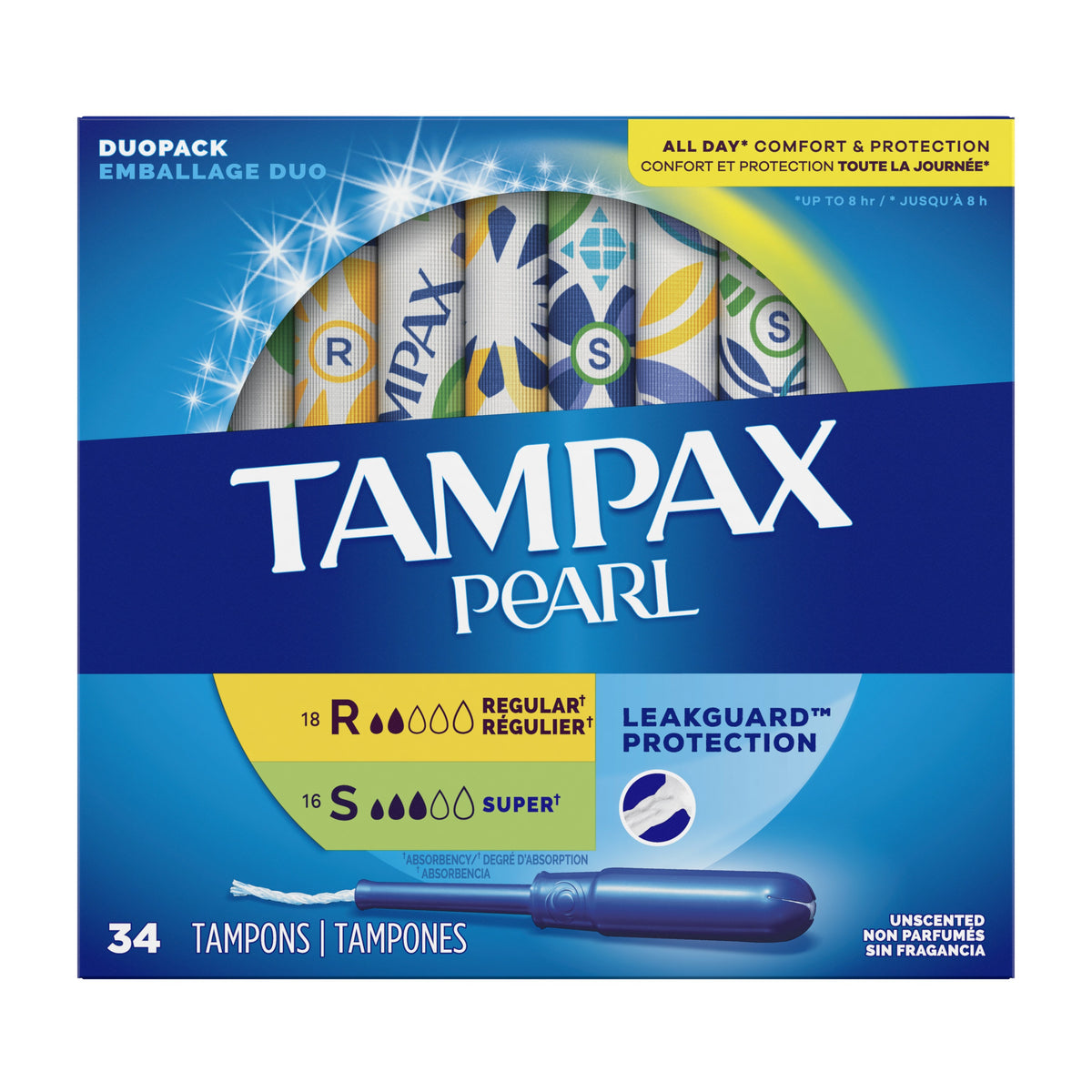 Tampax TPX PRL 6/34 DUO (R/S) UN 2X, 34 ct
