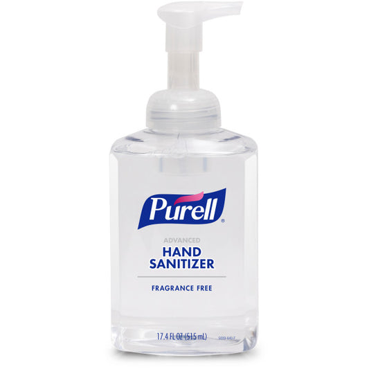PURELL Advanced Hand Sanitizer, Fragrance Free, Foam, 17.4 oz