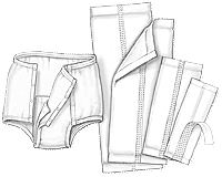 Cardinal Health, Garment Liner, Wings, 6.5" x 17"