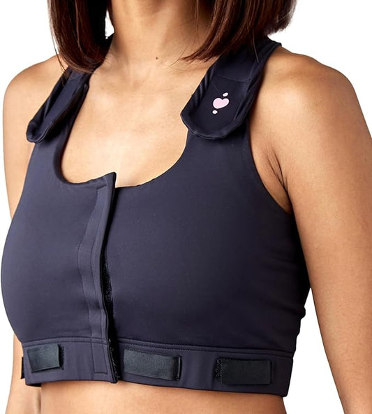 heart&core Larissa Post-Surgical Bra, Black, 2XL