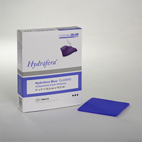 Hydrofera Blue Classic Antibacterial Foam Dressing without Border, 4" x 4", EA/1