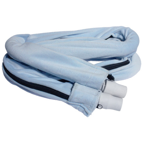 Comfort CPAP Tubing Cover with Zipper, Velour, Light Blue
