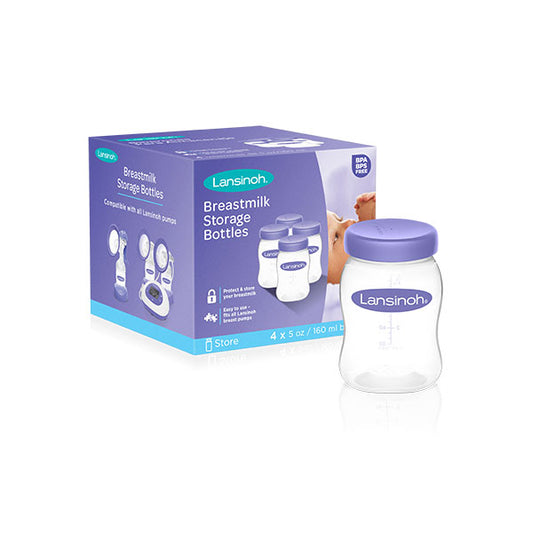 Lansinoh Breastmilk Storage Bottles, 5 oz. - 4 Pack