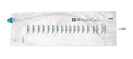 EZ-Advancer Closed System Catheter, Standard-Size Kit, 16 FR, 16" Length, 1500 mL Collection Bag with Sample Port, Coude Tip