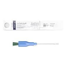 TruCath Swift Pre-lubricated Intermittent Catheter, TruProtect Grip, Coude Tip, 16Fr, 16" Length