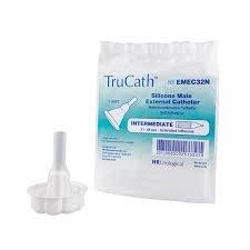 TruCath Male External Catheter, Extended Adhesive, 100% silicone, Medium, 29mm