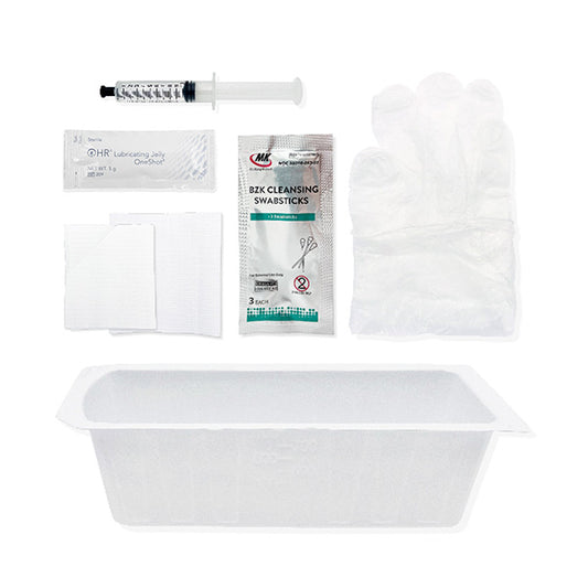 TruAdvance Foley Insertion Tray with 30mL Water Syringe and BZK Swabsticks