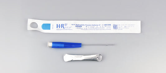 TruCath Hydrophilic Catheter with water bag and touch free sleeve, 12FR, 6"