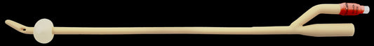 TruCath Silicone-Elastomer Coated Latex Foley Catheter, 2-Way, Coude Tip, 18 Fr, 5 mL Balloon