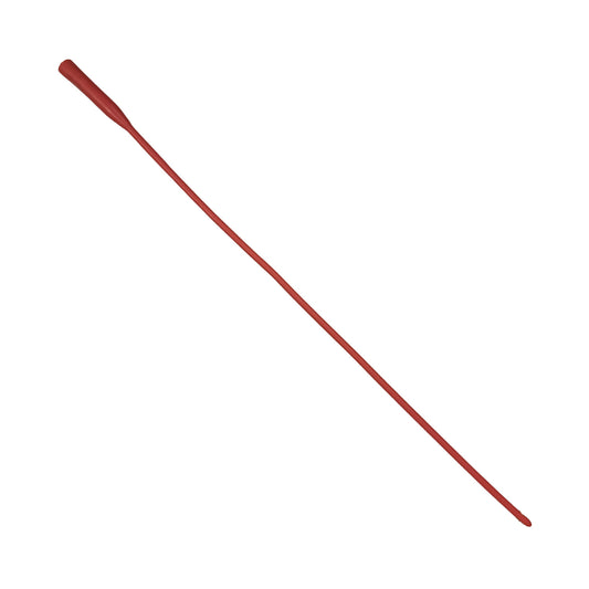 TruCath Red Rubber Intermittent Urethral Catheter, 16 Fr, 16'' Length