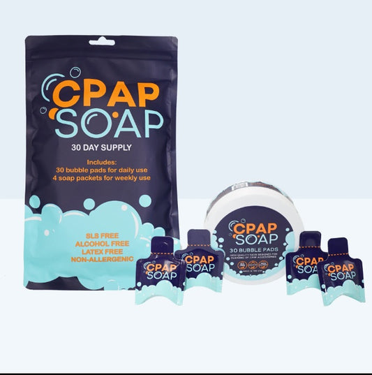 Liviliti CPAP Soap Bubble Pads and Soap Packets Kit, 30 Day Supply
