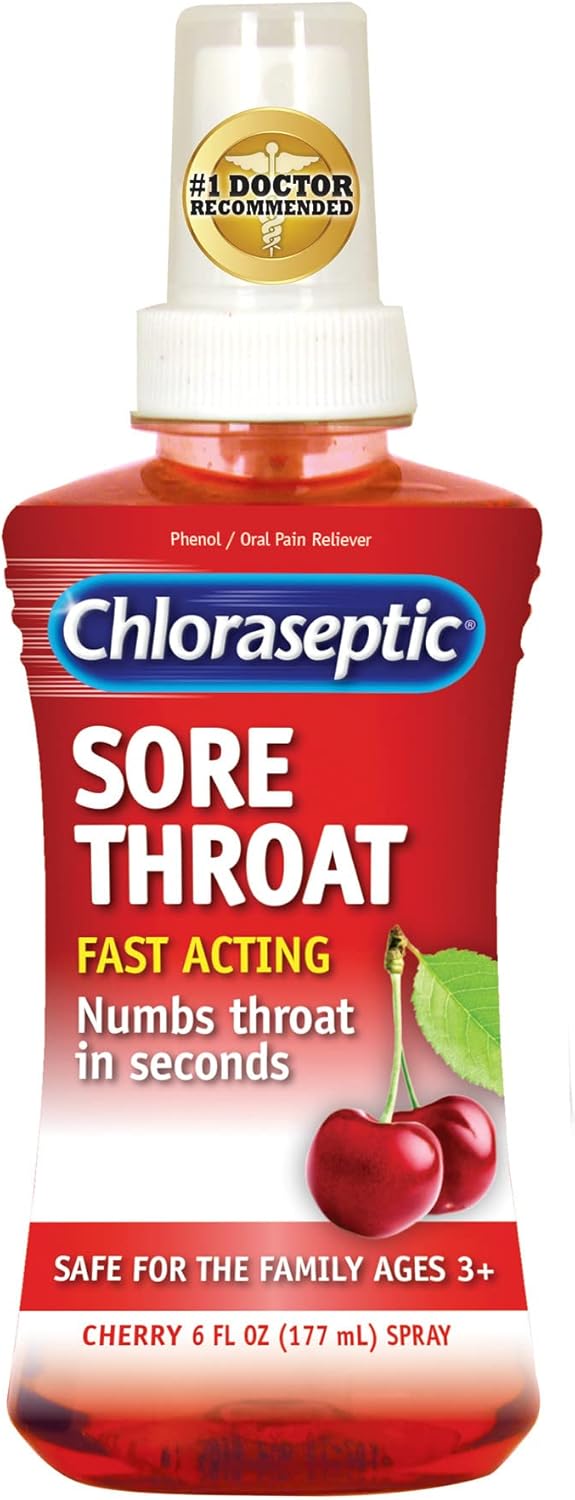 Chloraseptic Sore Throat Spray, Cherry, 6oz - REPLACES MEL678112100733, EA/1