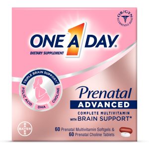 One A Day Women's Prenatal Vitamins with Choline, 60+60 Count