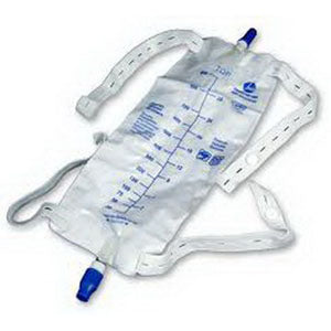 Anti-Reflux Leg Bag with Push-Pull Valve and Straps, Medium 600 mL