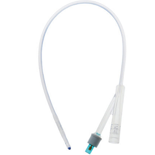 AMSure 2-Way 100% Silicone Foley Catheter, 14 Fr, 16", 5 cc balloon, Sterile, 10/box