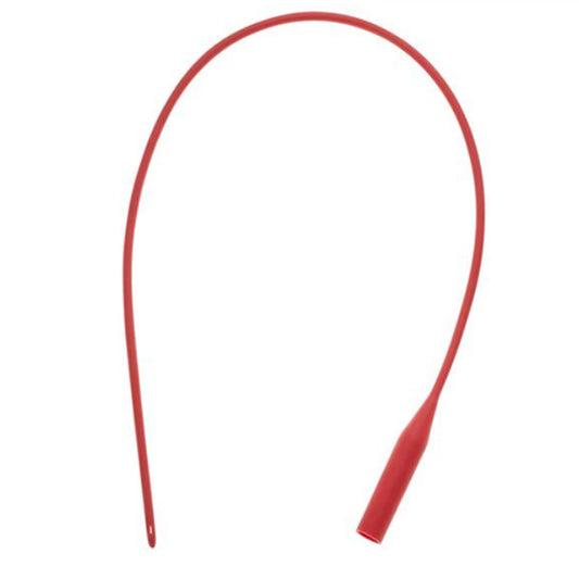 AMSure Red Rubber Intermittent Urethral Catheter, Female, 8 Fr, 11"