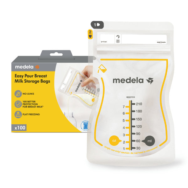 Medela Easy Pour, Breast Milk Storage Bags, 100 ct-- REPLACES ML68062
