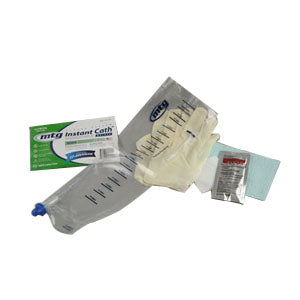EZ-Advancer Closed System Intermittent Catheter, Standard-Size Kit, 16 Fr, 16" Length, 1500 mL Collection Bag, Gloves, Underpad, Gauze, BZK Swabsticks