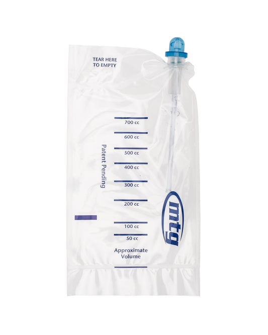EZ-Advancer Closed System Intermittent Female Catheter, Pocket-Size, 14 Fr, 6" Length, 700 mL Collection Bag, Privacy/Disposal Bag