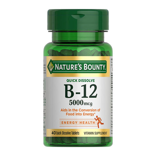 Nature's Bounty B-12, 5000MCG, SL Cherry, 40 ct