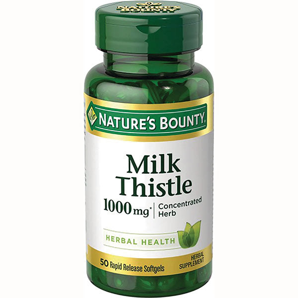 Nature's Bounty Milk Thistle, Rapid Release, 1000MG, 50 ct