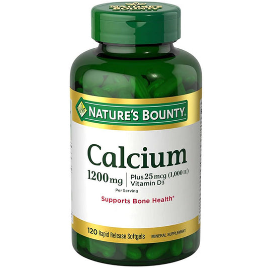 Nature's Bounty Absorbable Calcium with Vitamin D Softgels, 1200mg, 120 ct - REPLACES NHS83437