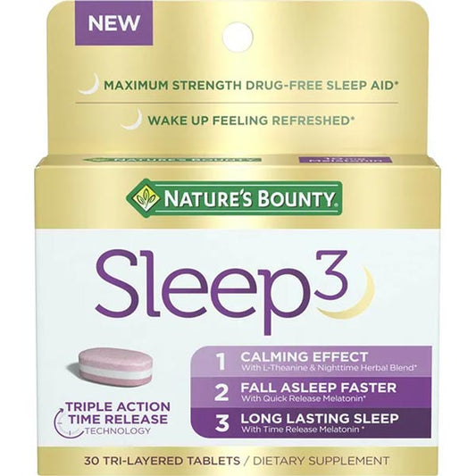 Nature's Bounty Sleep3 Time Release Caplets, 30 ct