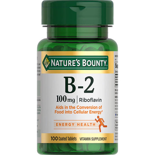 Nature's Bounty Vitamin B-2, 100MG, 100 ct