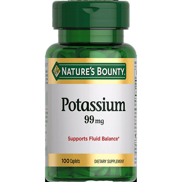 Nature's Bounty Potassium Caplets, 99MG, 100 ct