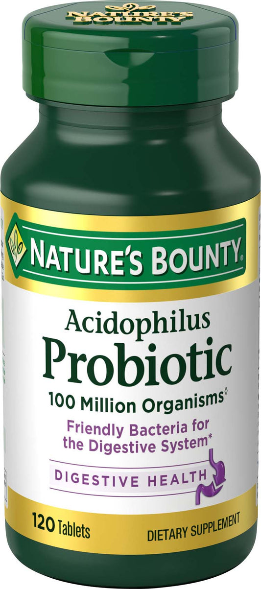 Nature's Bounty Acidophilus Probiotic Tablets, 120 ct - REPLACES NHS82610
