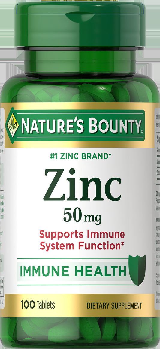 Nature's Bounty Zinc Caplets, 50mg, 100 ct