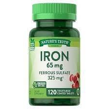 Nature's Bounty Iron Tablets, 65mg, 325mg Ferrous Sulfate, 100 ct