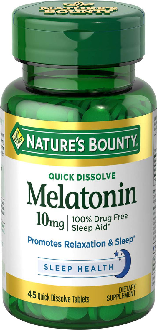 Nature's Bounty Melatonin Quick Dissolve Tablets, 10mg, 45 ct