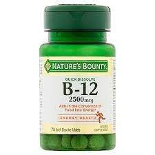 Nature's Bounty Quick Dissolve B-12, 2,500mcg, 75 ct