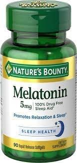 Nature's Bounty Melatonin Softgels, 5mg, 90 ct