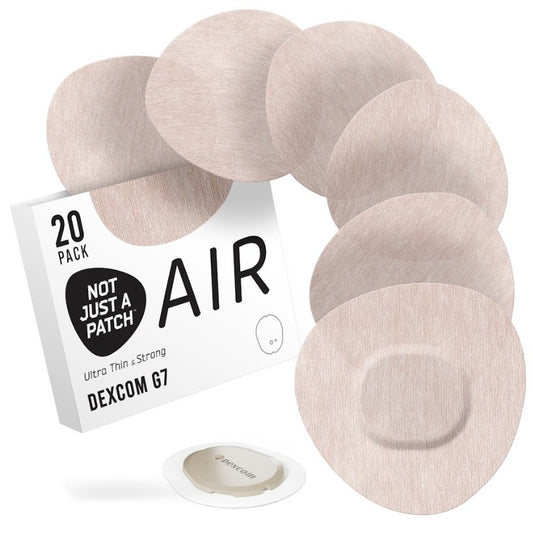 Not Just A Patch Air Patches for Dexcom G7 and Stelo, Beige, 20 ct