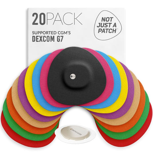 Not Just A Patch Original Patches for Dexcom G7 and Stelo, Multicolor, 20 ct