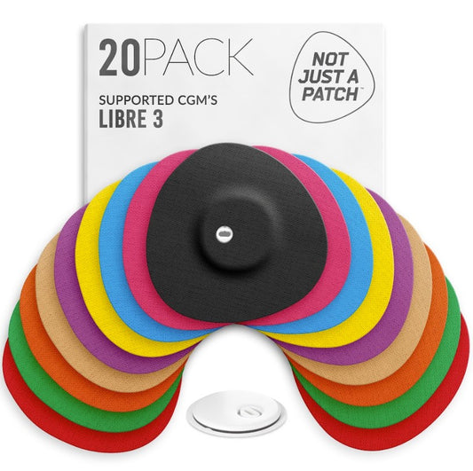 Not Just A Patch Original Patches for Freestyle Libre 3, Multicolor, 20 ct