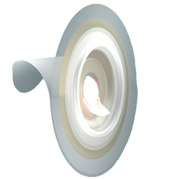 Ostoform FLOWASSIST 2-Piece Baseplate, Large, Convex, Extended Wear, Cut-to-Fit, (1-3/4"-1-9/16")