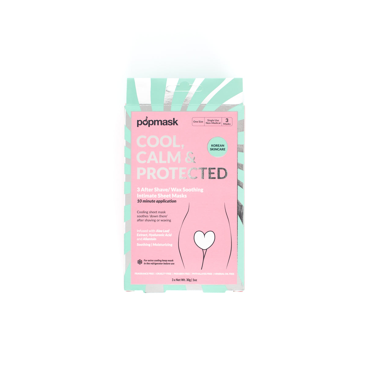 POPBAND Aftershave Wax Soothing Intimate Mask (3pc)