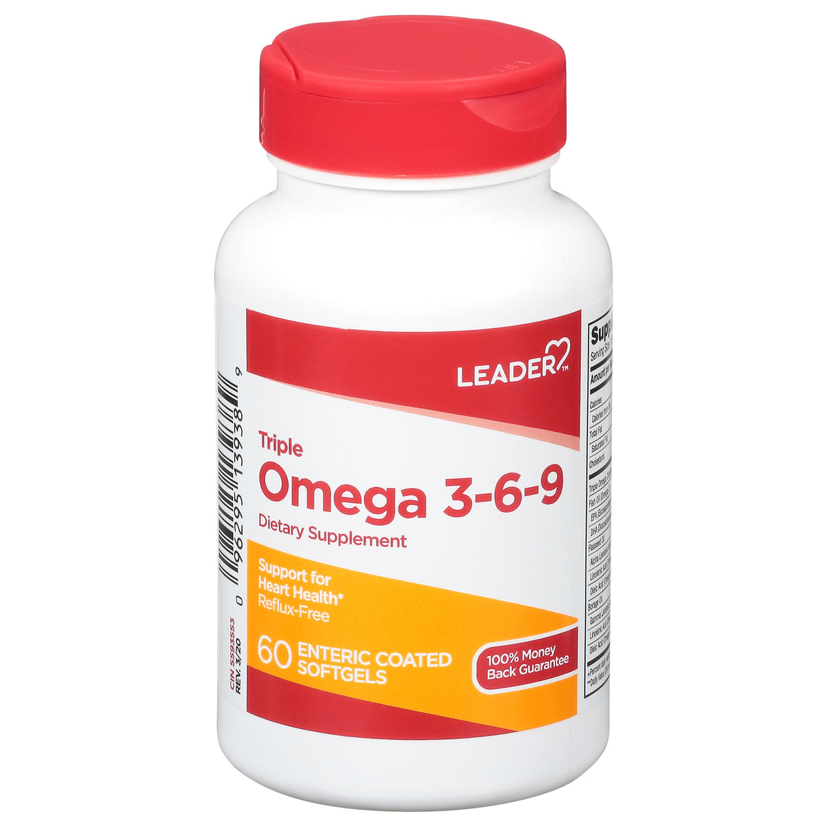 Leader Triple Omega 3-6-9 Enteric Coated Softgels, 60 ct