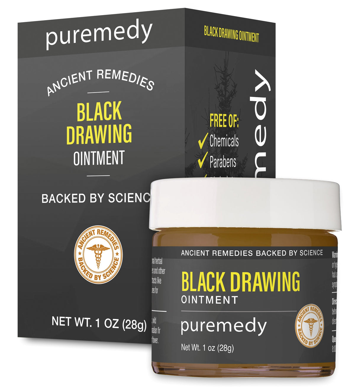 Puremedy Black Drawing Ointment, 1 oz