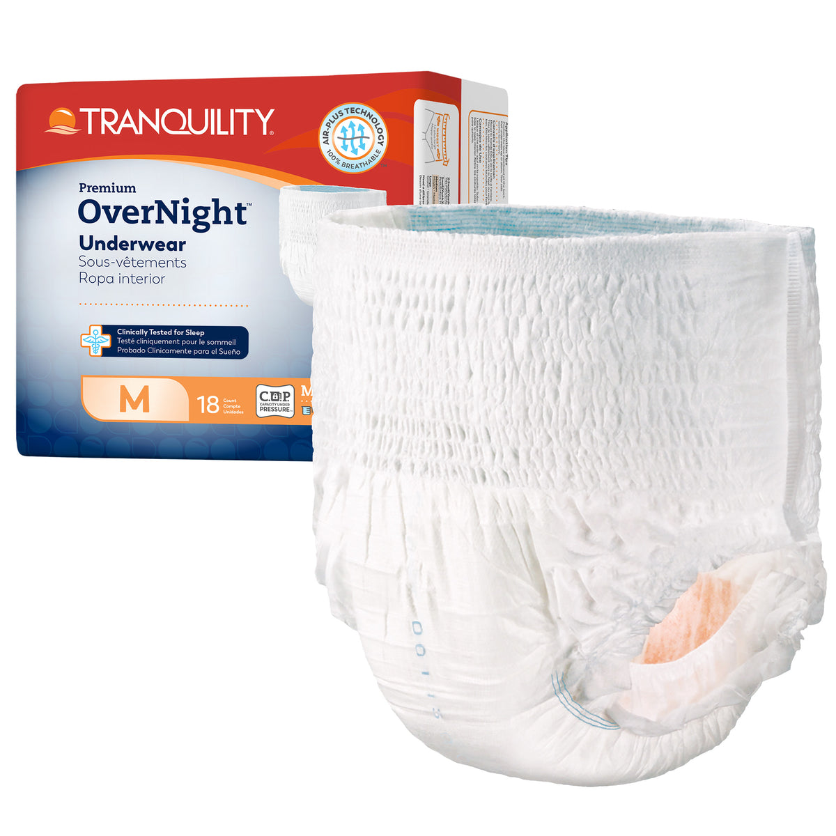 Tranquility Premium OverNight Disposable Absorbent Underwear Medium 34" - 48"