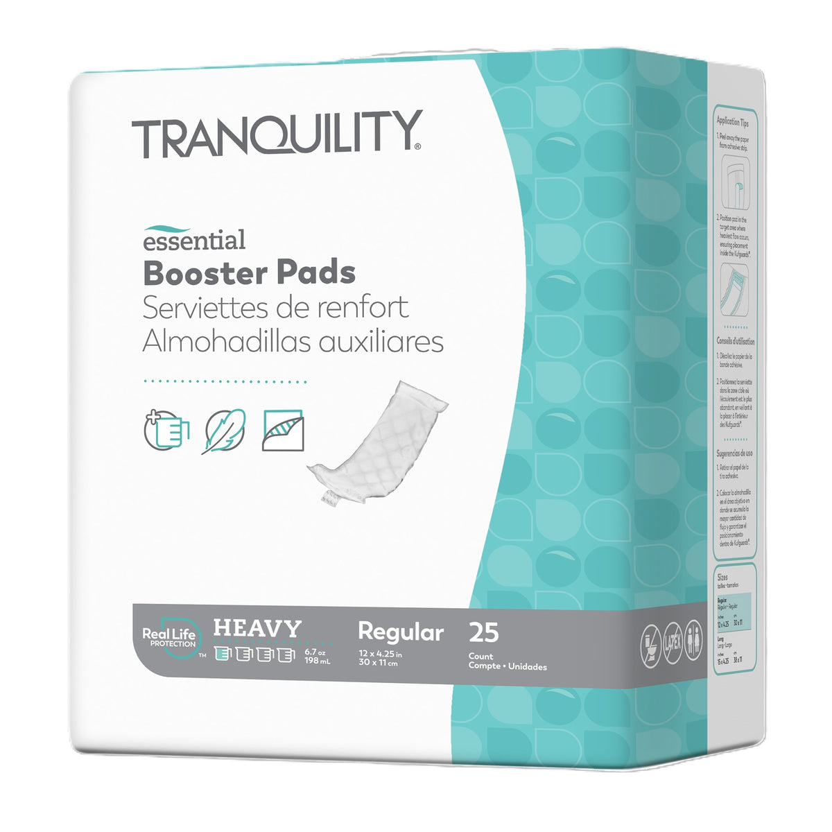 Tranquility Essential Booster Pads, Heavy Regular, 12" x 4.25"