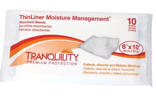 Tranquility ThinLiner Moisture Management Sheets, 6" x 14"